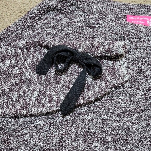 NWT Alley & Gabby Knit Sweater Bow Tie Statement Sleeves - Picture 3 of 9